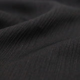 Top Black Nida Fabric with Subtle Wrinkle Texture
