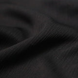 Top Black Nida Fabric with Subtle Wrinkle Texture