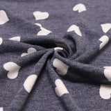 175gsm TR Stretch Jersey Knit Fabric with Heart Print