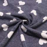175gsm TR Stretch Jersey Knit Fabric with Heart Print