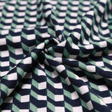 150gsm Recycled Poly-Spandex Fabric with Geometric Print